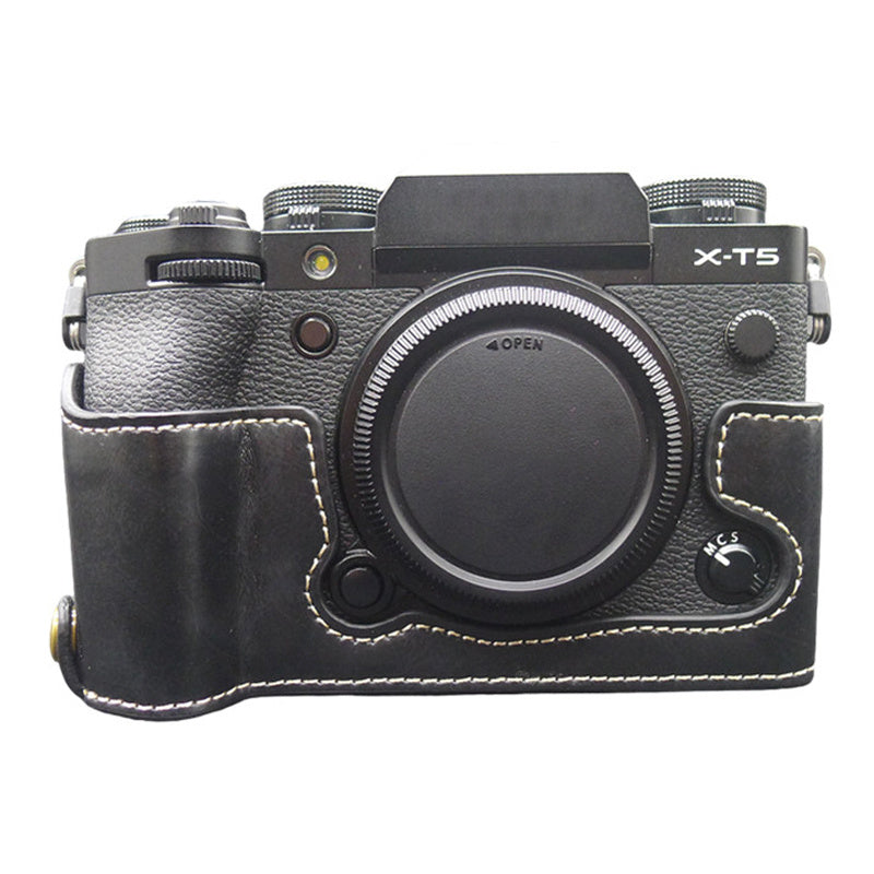 For Fujifilm X-T5 Camera PU Leather Case Battery Opening Design Protective Cover with Screw For Fujifilm X-T5 Camera PU Leather Case Battery Opening Design Protective Cover with Screw